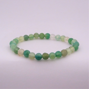 Bracelet "Equilibre & Stabilité" en agate verte 