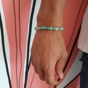 Bracelet "Equilibre & Stabilité" en agate verte 