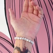 Bracelet "Bien-être & Confiance" en howlite 