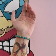 Bracelet  "Equilibre & Apaisement" en jaspe bleu 