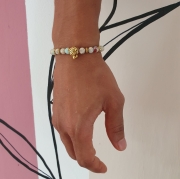 Bracelet "Assurance & Créativité" en jaspe impérial - Léopard doré