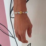 Bracelet "Assurance & Créativité" en jaspe impérial - Lion doré