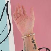 Bracelet "Assurance & Créativité" en jaspe impérial - Perle éléphant doré